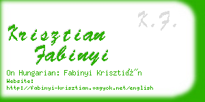 krisztian fabinyi business card